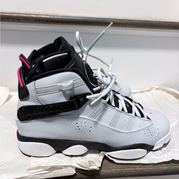 Jordan Kids Sneakers - Black, Gray, and Pink - Picture 2 of 7
